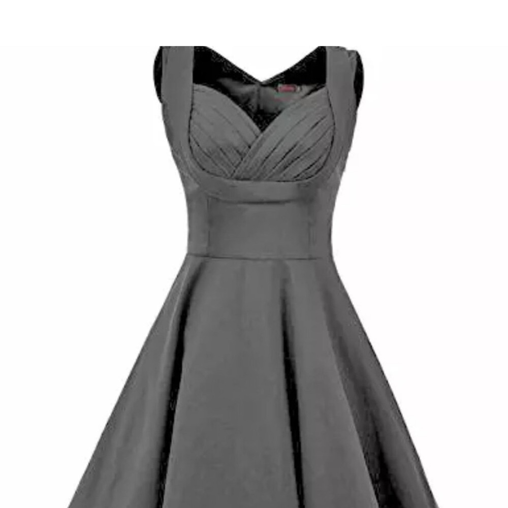 Miusol Black Pinup Stretchy Retro Sleeveless Dress 1950s Sophisticated Classic